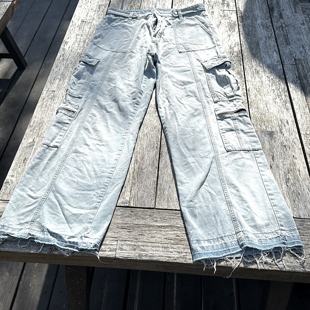 Urban Outfitters BlankNYC lightweight blue jean cargo style and wide leg